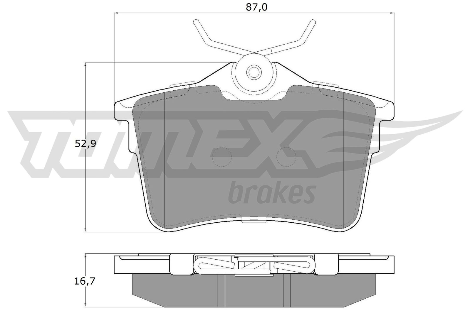 Sada brzdových platničiek kotúčovej brzdy TOMEX Brakes